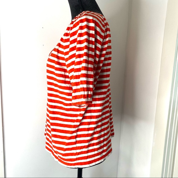 J. Crew Striped Peasant Top - Picture 6 of 11
